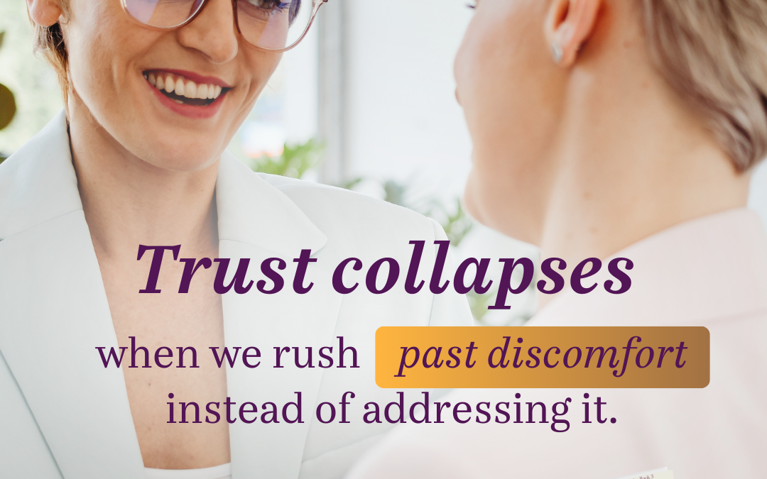 When We Rush Past Discomfort…